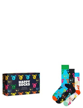 3-Pack Mixed Dog Socks Gift Set Navy Happy Socks