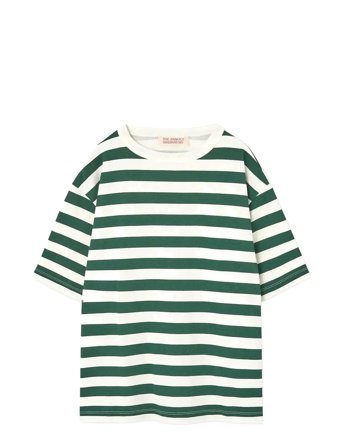 THE ANIMALS OBSERVATORY Stripes Freen Collie T-Shirt - Green - 10 Y