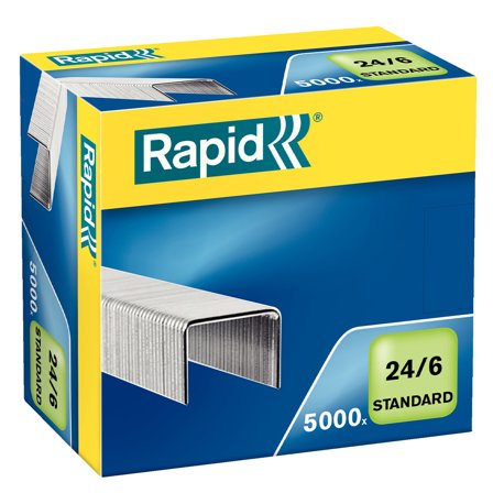 Rapid Häftklammer Standard 24/6 galvaniserad 5000 st