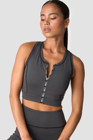 ICANIWILL - Contrast Sports Bra Dark Grey - Dames - sportkleding van ICIW