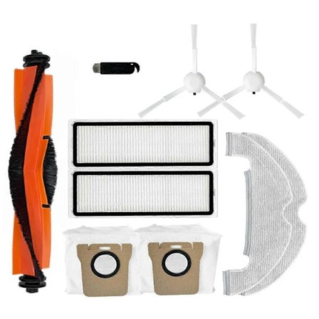 Huvudsidoborste Hepa Filter Moppduk Dammpåse för Xiaomi X10 Robotdammsugare Tillbehör Ersättning