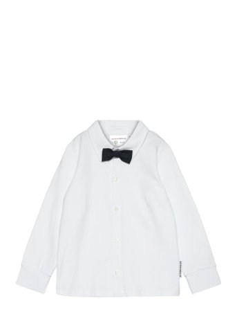 Geggamoja Shirt Bow White - White - 98/104