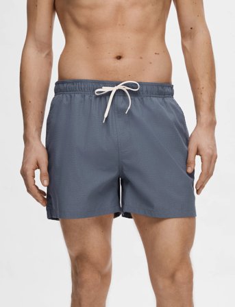 Selected Slhcooper Seersucker Swimshorts - Blue - S