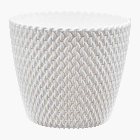 Vit plastkruka Ø13 cm