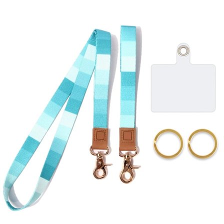 Nyckelring med ID-korthållare klämma utdragbar