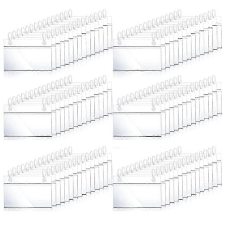 80 stk. Plast Kurv Etikett Holdere Prislapp Billett Henger Klemmer Med Knapp Design Lås Lukking Fo