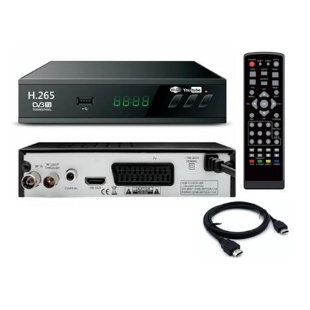 Dvb T2 Hevc 265 Digital TV-modtager Dvb-t2 265 1080p Hd-dekoder Usb Terrestrial TV-modtager Epg Set To