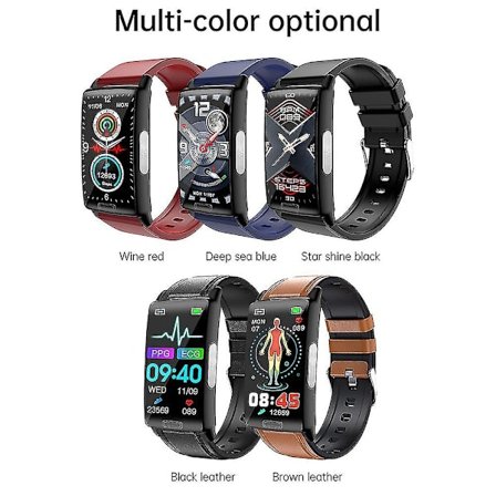 2024 Blodsukker Smartklokke Kroppstemperatur EKG/PPG HRV Monitor Vanntett