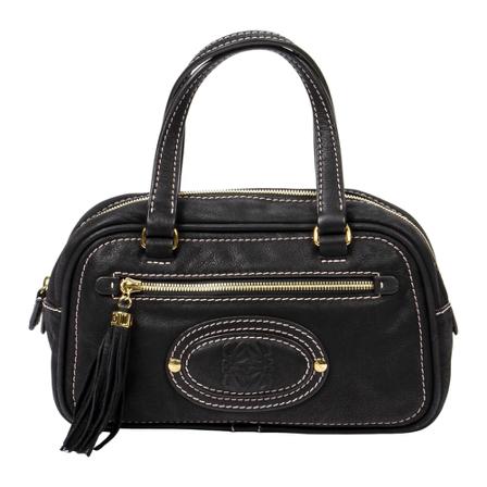Loewe Pre-owned, Tassle Boston Zwart, Dames, Maat:ONE Size,leer