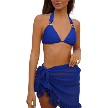 Tunn Mesh Mini Volangkjolar Dam Cover Up Tofs Klänning Bikini Baddräkt Kjol Dam Baddräkt Strandkläder Omlott