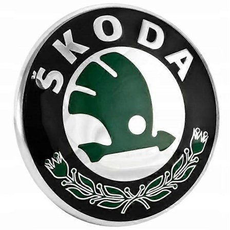 2 stk. Emblem Skoda Fabia Foran 90mm+bag 80mm
