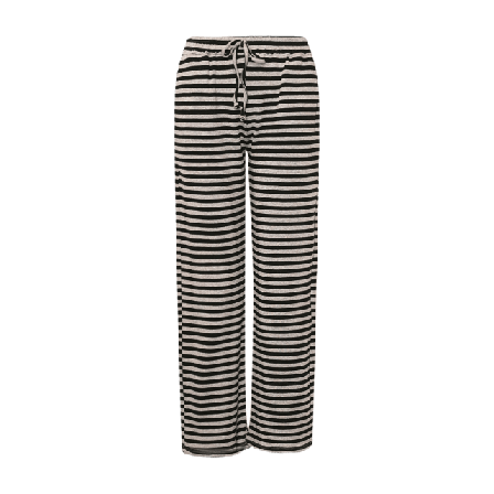 Tiffany Ibi, Pants - Black/dark Grey Stripe Byxor Dam Svart S/M