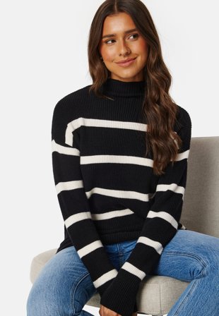 VILA Viril Mockneck L/S Knit Rib Top Klær