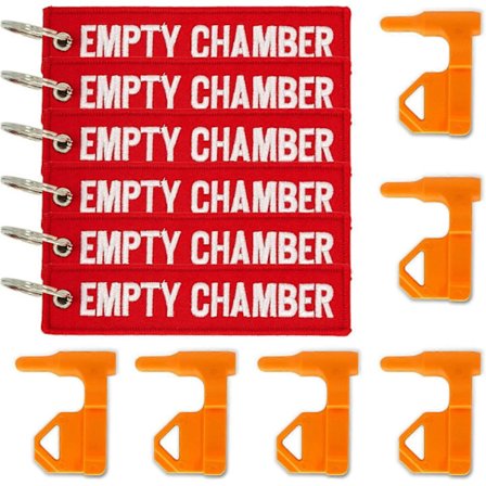 Sikkerhetsflagg for patronkammer for rifle, pistol, hagle, 6 sikkerhetsflagg med [HK]-X46-