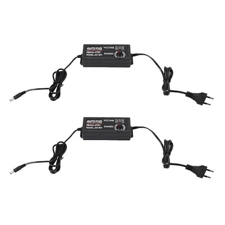 2x 9-24v 3a 72w AC/DC Adapter Skiftende Strømforsyning Reguleret Strømforsyning Display EU Stik Høj