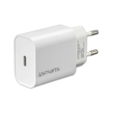 4smarts 20 W hurtiglader Input 100-240 V, hvid VoltPlug 20 W, PD USB-C (PD): 20 W max