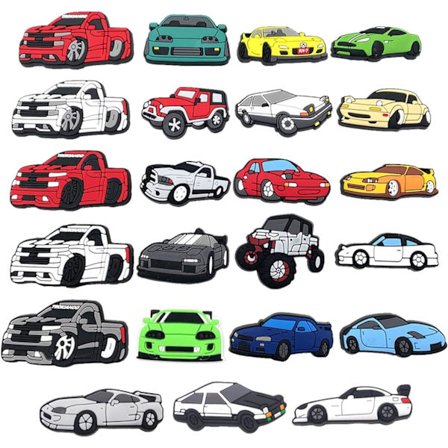 23 stk. PVC-skocharms - Sko-dekoration Charms, PVC-tegneseriesko