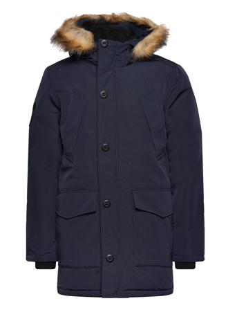 Everest Faux Fur Hooded Parka Parkas Jakke Marineblå Superdry*Betinget Tilbud