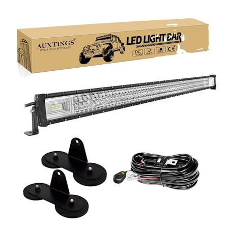 Off-Road LED-lysbjælke, 675W Høj lysstyrke, IP67 Vandtæt, 52 tommer,52 tommer 675W Ledning