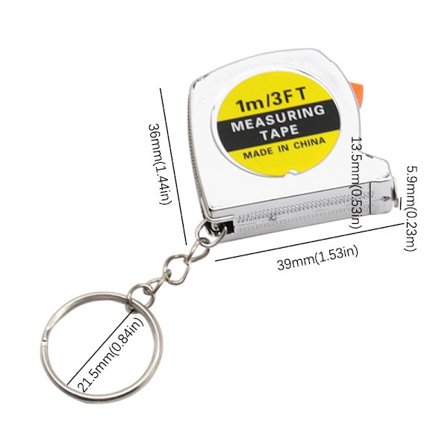 1M Multipurpose Målebånd Med nøkkelring Bærbar Liten Myk