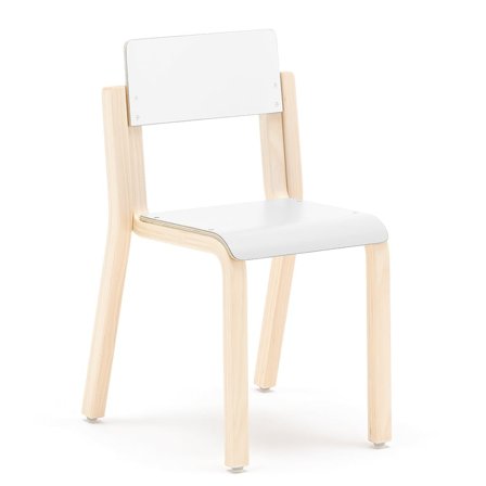 Stol DANTE, H380 mm, hvit laminat