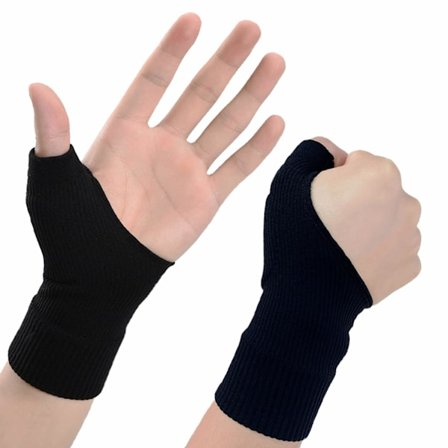 Tommelfinger Håndleds Gigt Handsker (2 stk), Elastiske Kompressionsærmer Fingerløs Handske med Gel Pad til Gigt, Tendinitis, Karpaltunnelsyndrom, 