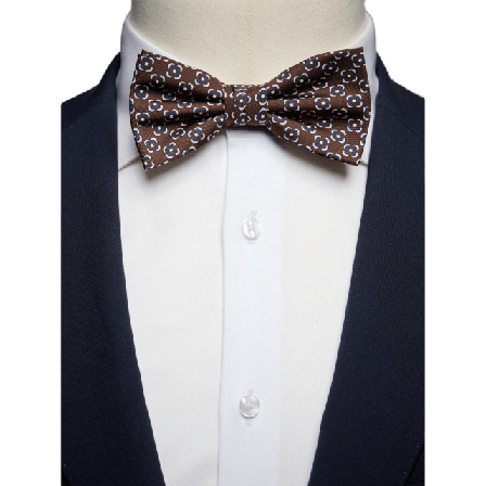 John Henric Bow Tie Geometric Kostymtillbehör Herr Brun ONESIZE
