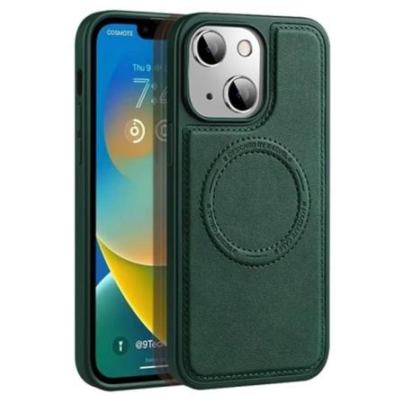X-Level iPhone 15 Plus Mobilskal PU-Læder - Grøn