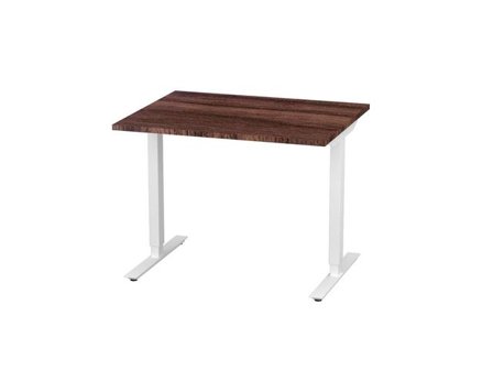 deNord Design Bord höj/sänk Basic 1000x800 valnöt/vit - Lyreco - Kontorsmöbler och inredning - Bord och hurtsar - Skrivbord - Höj/sänkbar