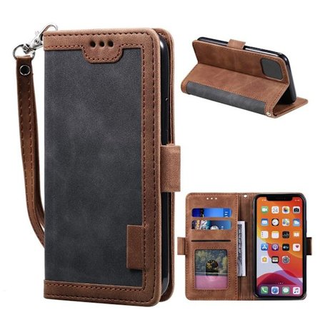 Suburbian läder iPhone 12 Pro / iPhone 12 fodral - Silver/Grå