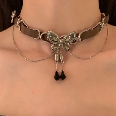 Street culture design, exklusivt halsband, nyckelbenskedja, flerlagers choker