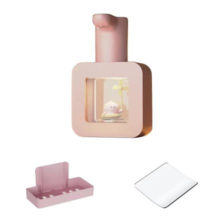 Vægmonteret automatisk sæbedispenser, tegneserie enhjørning/kat/dinosaur håndsæbepumpe dispenser til badeværelse Dinosaur