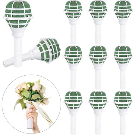 Brudebukett holder blomsterskum bukett holder brud håndtak bukett holder for blomsteroppsats (10 stykker)