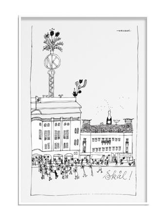 Nk Home Decoration Posters & Frames Posters Black & White Multi/mønstret Olle Eksell