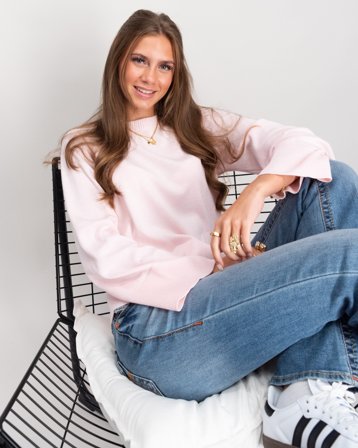 RYVLS Knit L/S Sweater Rosa Tröjor Tjej - Kids Brand Store