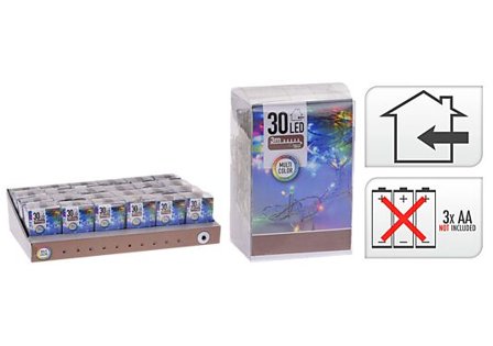 KI Lysslynge 30LED Batteridrevet multifarget 3m