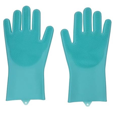 Oppvaskhansker med børste - Silikon oppvaskhansker - Silikon rengjøringshansker