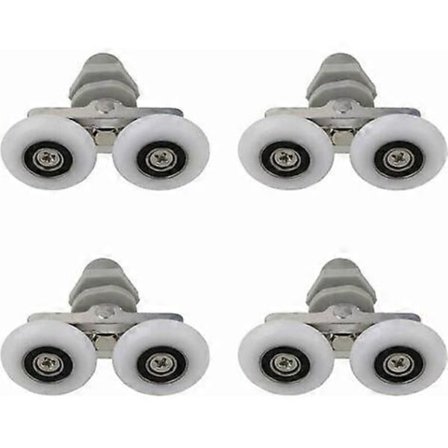 Dobbelthjul for dusjdør, hjul for dusjdør, skyvedører, baderomsdør, dusjrull, reservedel