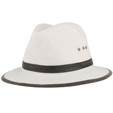 Stetson - Vit traveler Hatt - Ava Cotton White @ Hatstore
