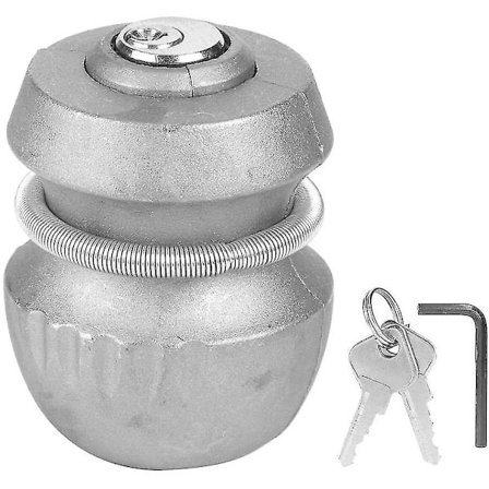 Kugle lås til anhængerlås, anhængertræk universallås med 2 nøgler