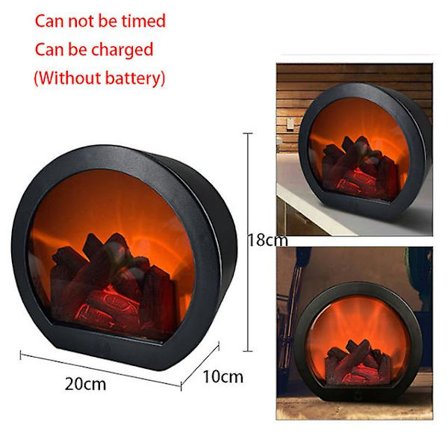 Bärbar LED-nattlampa med USB eller batteridriven flamlampa inomhus sovrum sängbord simulering öppen spis dekorativa skrivbordslampor