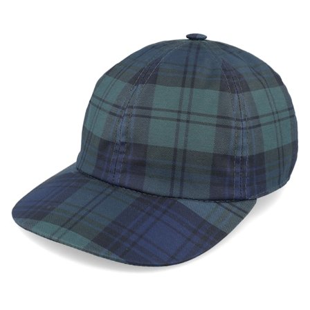 City Sport - Blauw unconstructed Cap - DBL UNI Checkered Green/Blue Dad Cap @ Hatstore