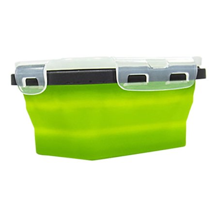 Vikbar matlåda i silikon med förseglat lock Bärbara lätta matbehållare för campingvandring