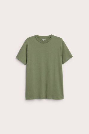 Kappahl | T-shirt z okrągłym dekoltem Zielony khaki XL | Zielony khaki