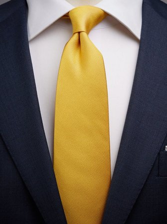 John Henric Men's Goldfarbene Krawatte Size 8