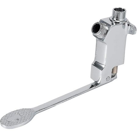 G1/2 fotpedal berøringsfri vann fotpedal gulvmontert sykehuslaboratorium bassengvask fotbryterkran for vaskevann