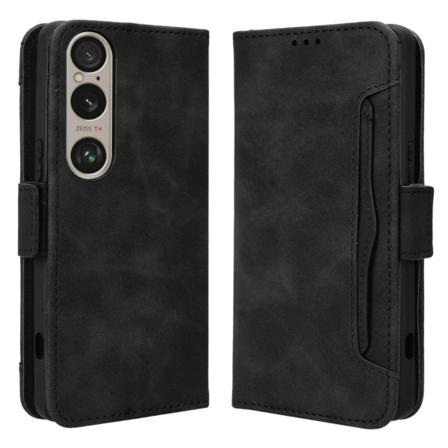 Wallet Stand Flip-telefonetui til Xperia 1 VI - Sort Black