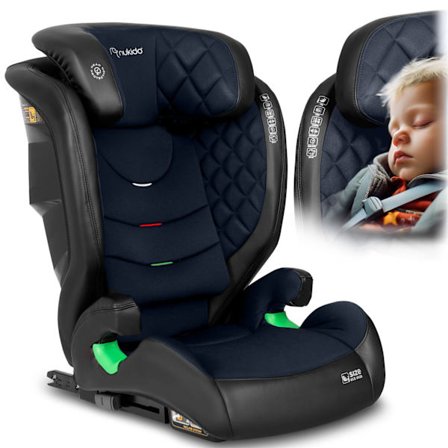 Autostol Nukido Louis sort og marineblå 15-36 kg ISOFIX
