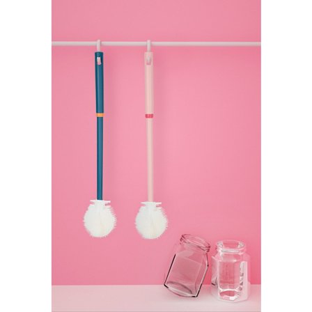 Silikone Flaskebørste - Langt Håndtag 31cm til Dyb Rengøring - Blødt men Effektivt Børstehoved - Velegnet til Mælkeflasker og Høje Glas