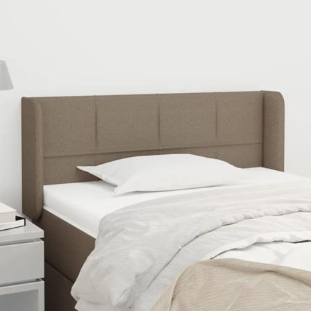 Vidaxl Huvudgavel Med Kanter Taupe 83x16x78/88 Cm Tyg Taupe